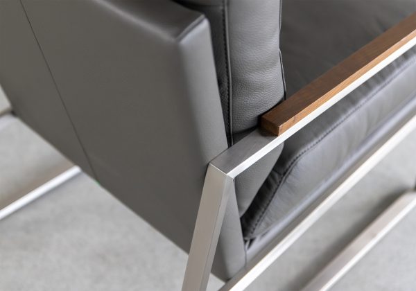 Pike Chair, Grey, Close Up