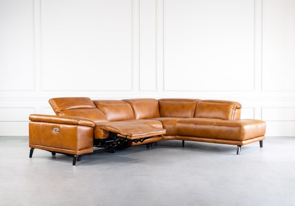 James Sectional in Tan, Angle, Recline, SR