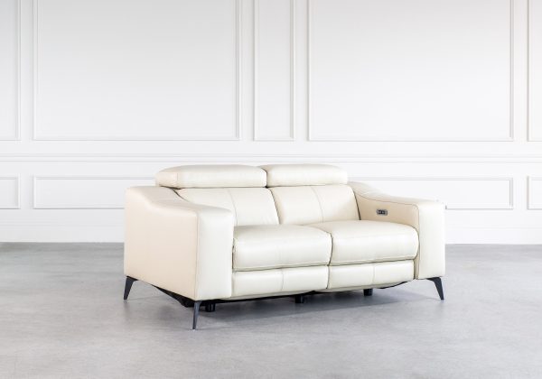 Sofie Loveseat in Light Grey, Angle
