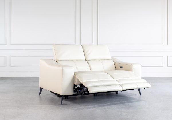 Sofie Loveseat in Light Grey, Angle, Double, Recline