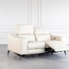 Sofie Loveseat in Light, Grey, Angle, Recline