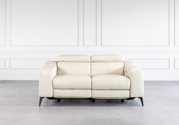 Sofie Loveseat in Light Grey, Front