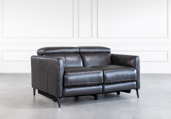 Tatum Loveseat in Charcoal, Angle