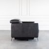 Tatum Loveseat in Charcoal, Side