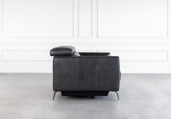 Tatum Loveseat in Charcoal, Side