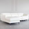 Tatum Sectional in White, Angle, SL