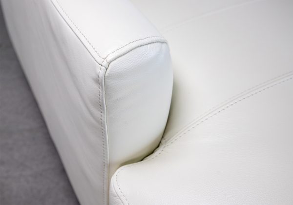 Tatum Sectional in White, Close Up