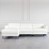 Tatum Sectional in White, Front, SL, Featured