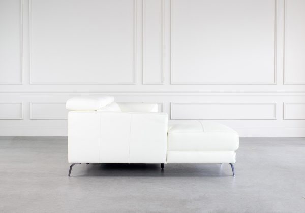 Tatum Sectional in White, Angle, Side, SL