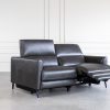 Tatum Sofa in Charcoal, Angle, Recline