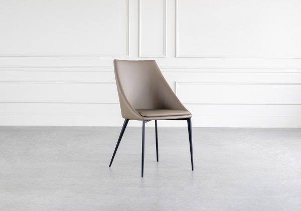 Tori Dining Chair, Taupe, Angle
