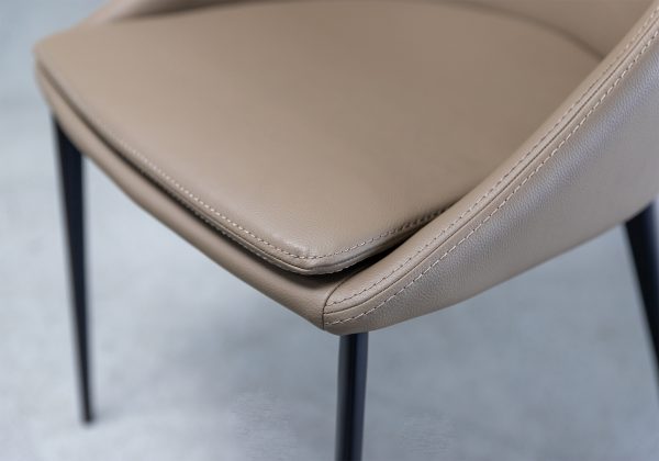 Tori Dining Chair, Taupe, Close Up