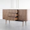Diego Sideboard in Walnut, Angle, Drawers-Out