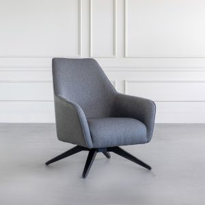 Mazz Chair in Dark Grey, Angle