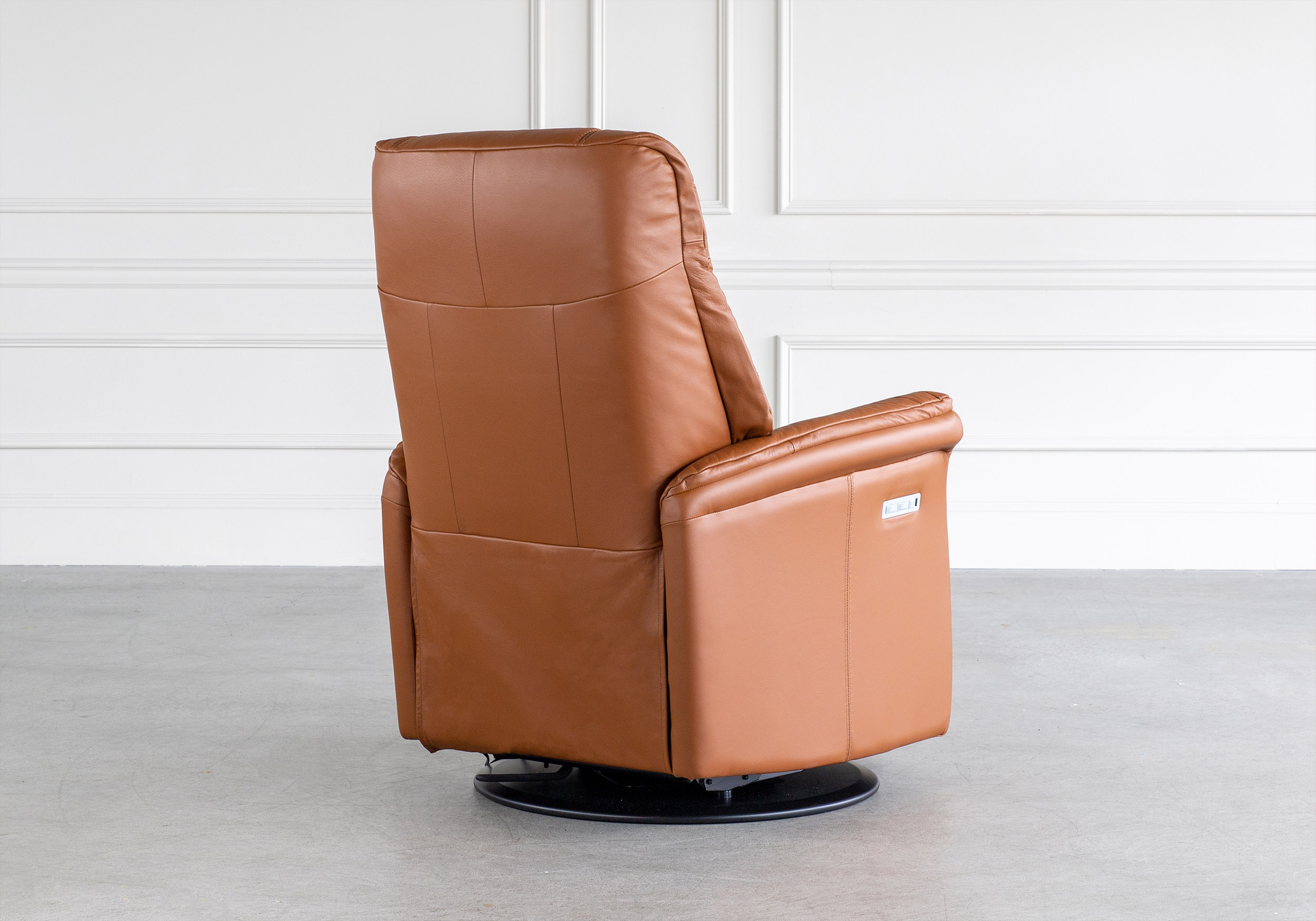Viking Leather Power Recliner ScanDesigns Furniture