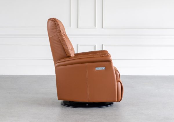 Viking Recliner in Cognac, Side