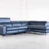 Barclay Sectional in Midnight Blue, Angle, Head Up, SR