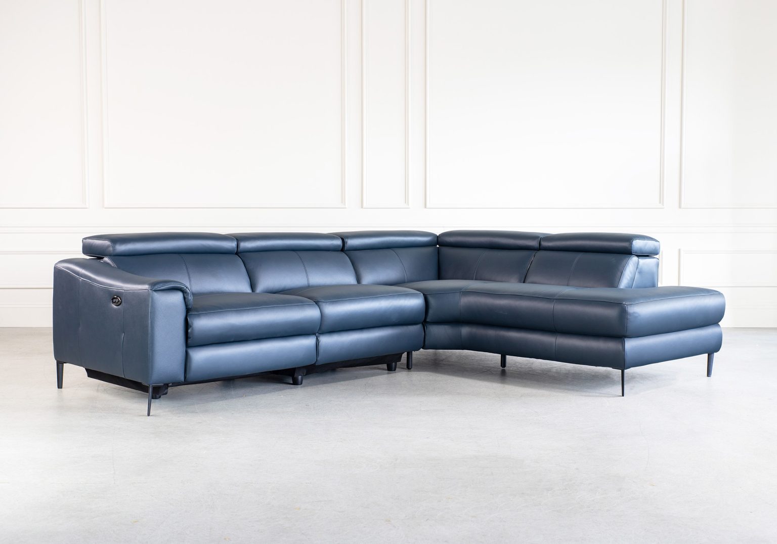 Barclay Large Sectional Midnight Blue Angle SR