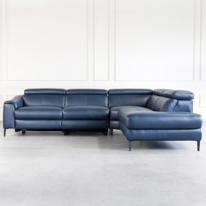 Barclay Sectional in Midnight Blue, Front, Featured, SR