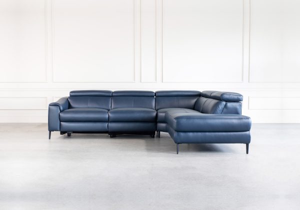 Barclay Sectional in Midnight Blue, Front, Featured, SR