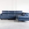 Barclay Sectional in Midnight Blue, Front, Heads Up, SR