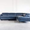 Barclay Sectional in Midnight Blue, Front, SR