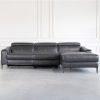 Barclay Small Sectional in Charcoal Grey, Front, Featured, SR