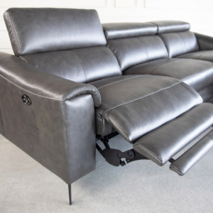 Barclay Small Sectional Charcoal Grey Recline Detail SR Barclay Small Sectional Charcoal Grey Recline Detail SR