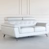 Dawson Loveseat in Silver, Angle