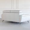 Dawson Loveseat in Silver, Back