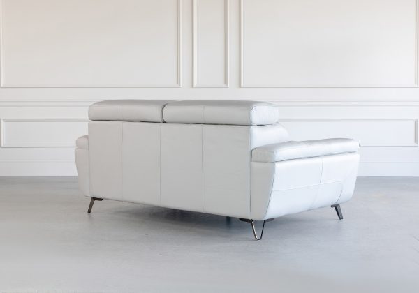 Dawson Loveseat in Silver, Back