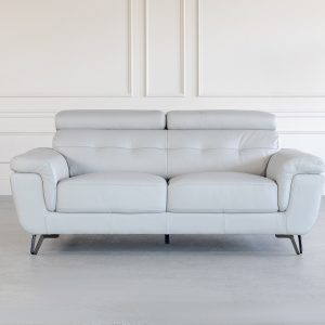 Dawson Loveseat in Silver, Front