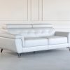 Dawson Sofa in Silver, Angle