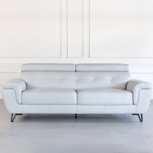 Dawson Sofa in Silver, Front, Featured