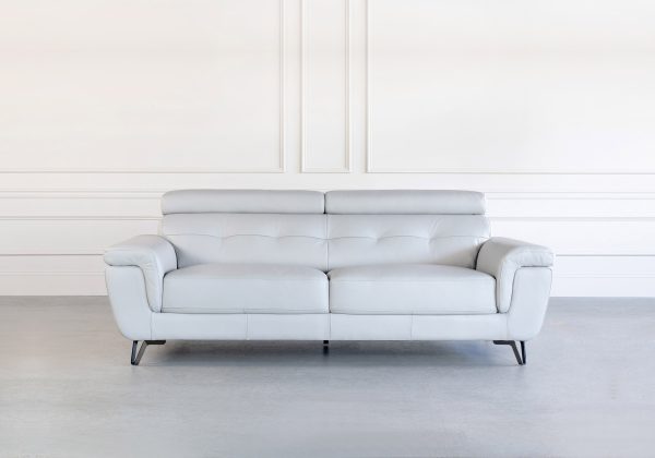 Dawson Sofa in Silver, Front, Featured
