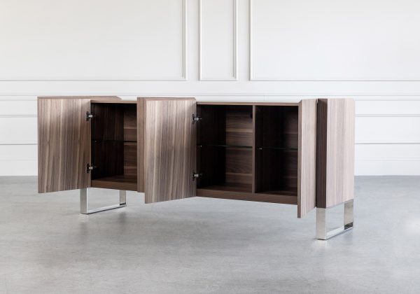 Ellen Buffet in Walnut, Angle, Open