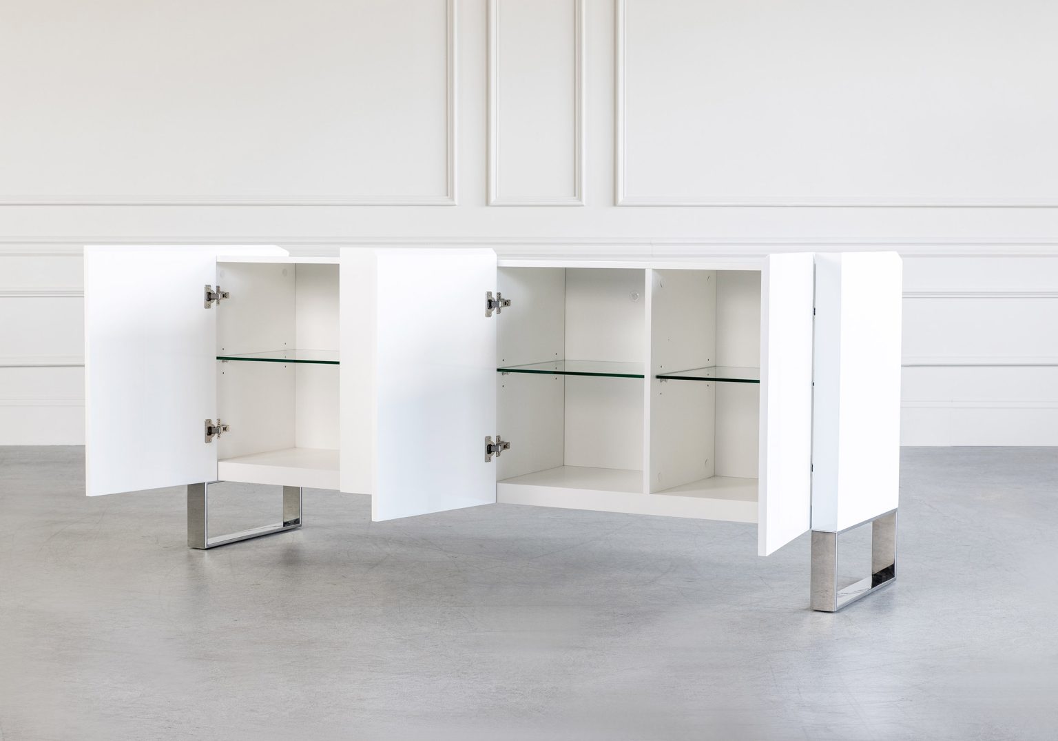 Ellen Buffet White Angle Open
