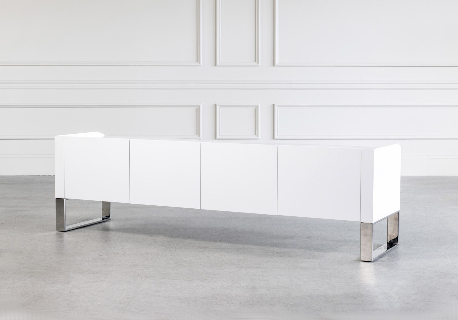 Ellen Tv Unit White Angle