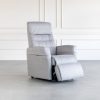 Queen Power Lift Recliner in Ultra Nickel, Angle Recline