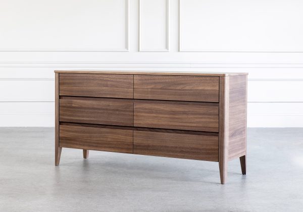 Sonja Double Dresser in Walnut, Angle