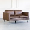 Wayne Loveseat in Coffee, Angle