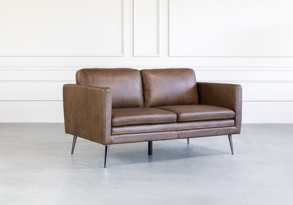 Wayne Loveseat in Coffee, Angle