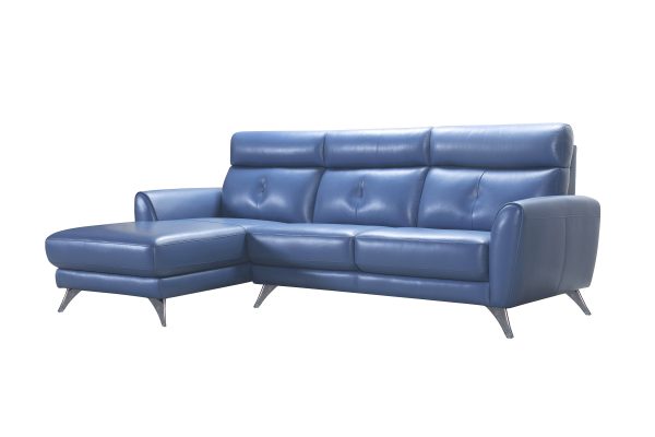 Hans Sectional in Rio Blue, Angle, SL