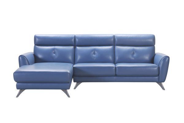 Hans Sectional in Rio Blue, Front, SL