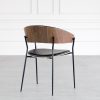Crib Chair in Black and Walnut, Back