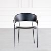 Crib Chair in Black and Walnut, Front