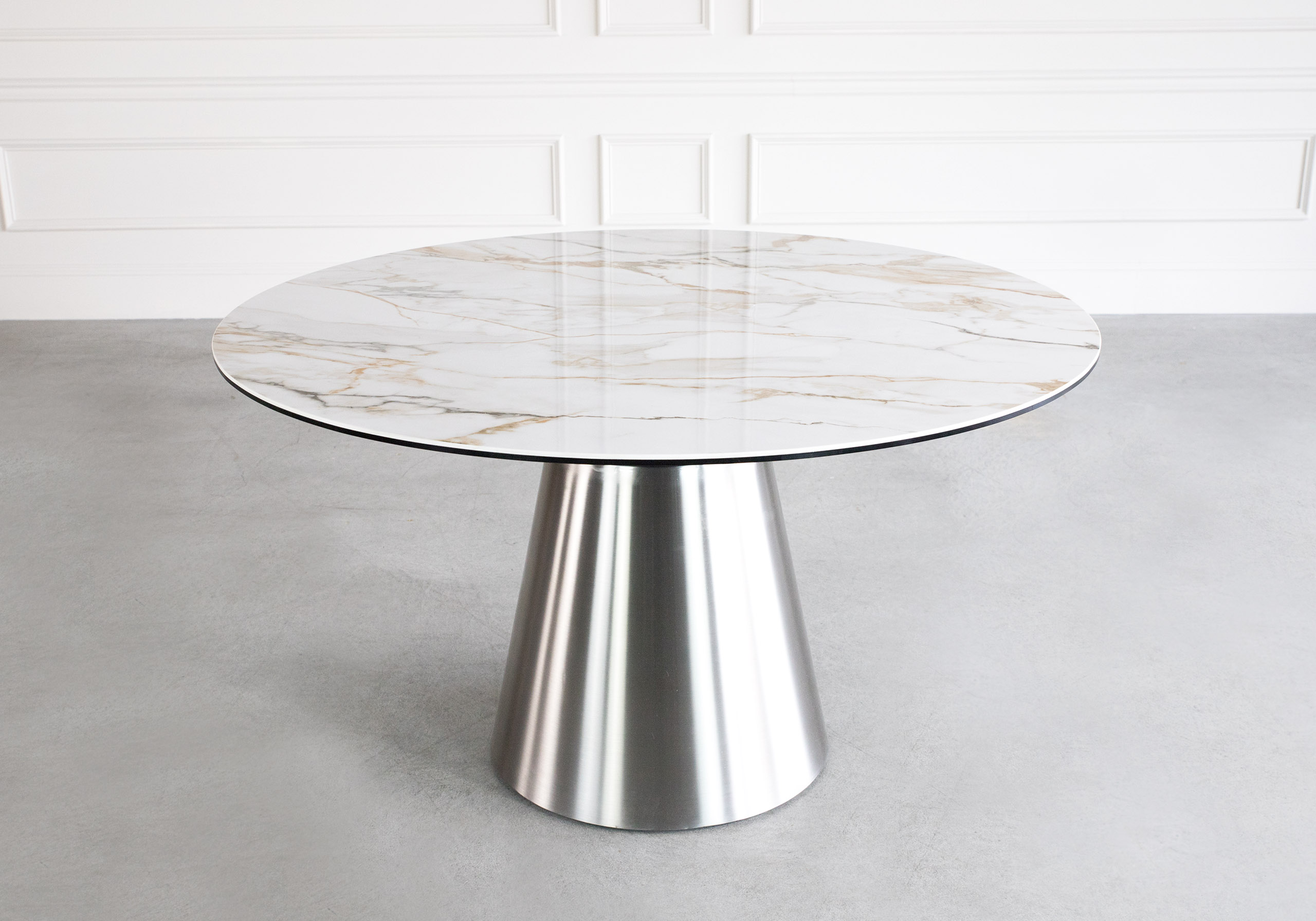 Randy Dining Table White Angle