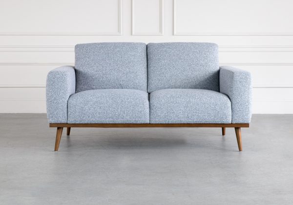 Safford Loveseat in Grey, Front