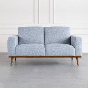 Safford Loveseat in Grey, Angle, Featured