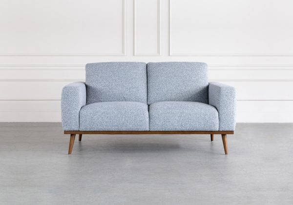 Safford Loveseat in Grey, Angle, Featured
